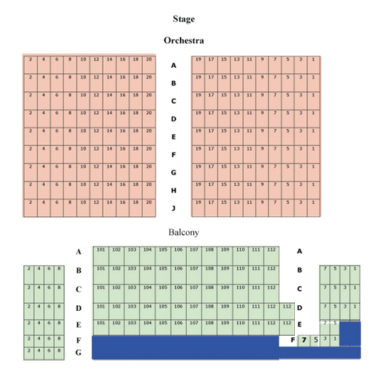 Seating Chart - Ivoryton Playhouse